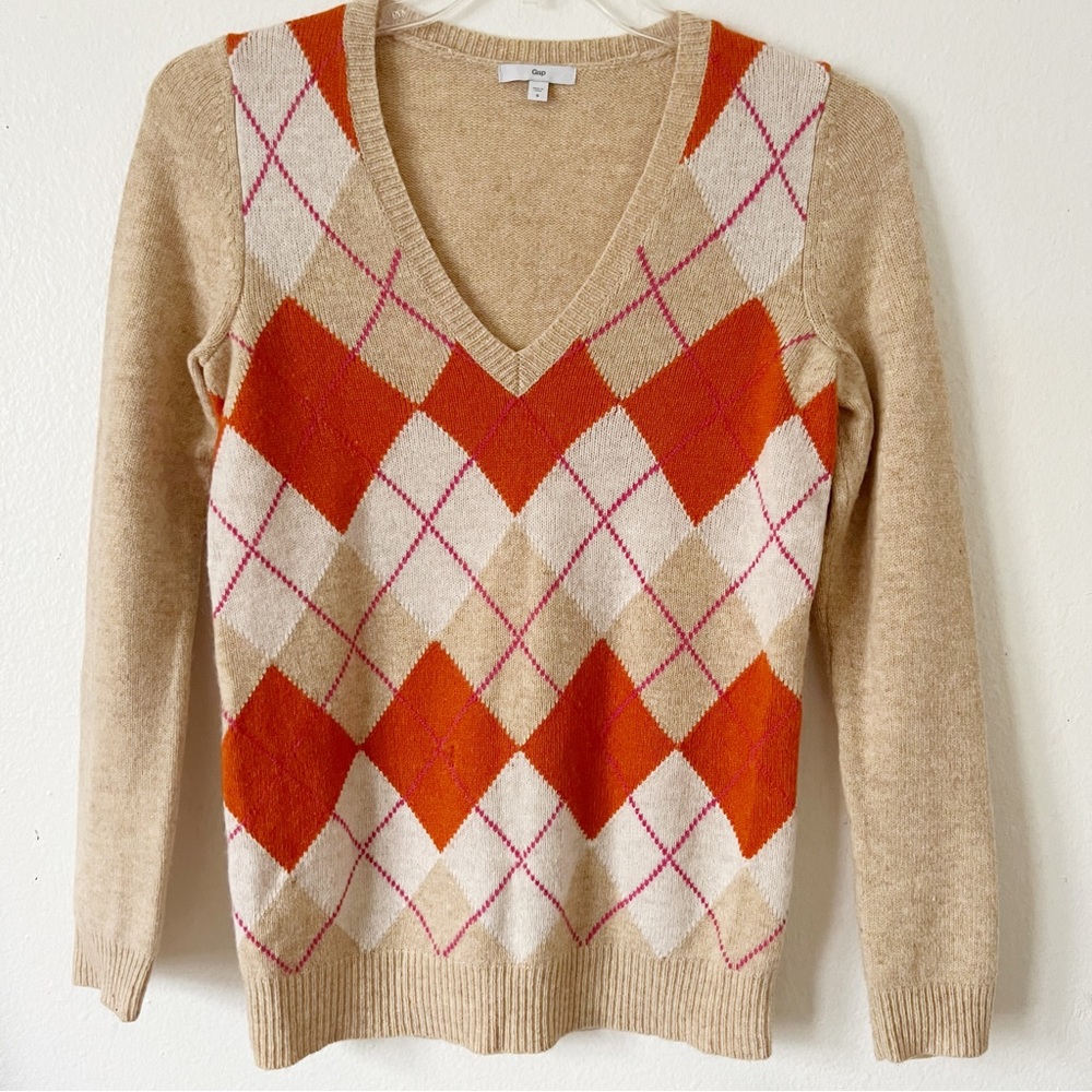 Gap Argyle Wool Blend Pullover